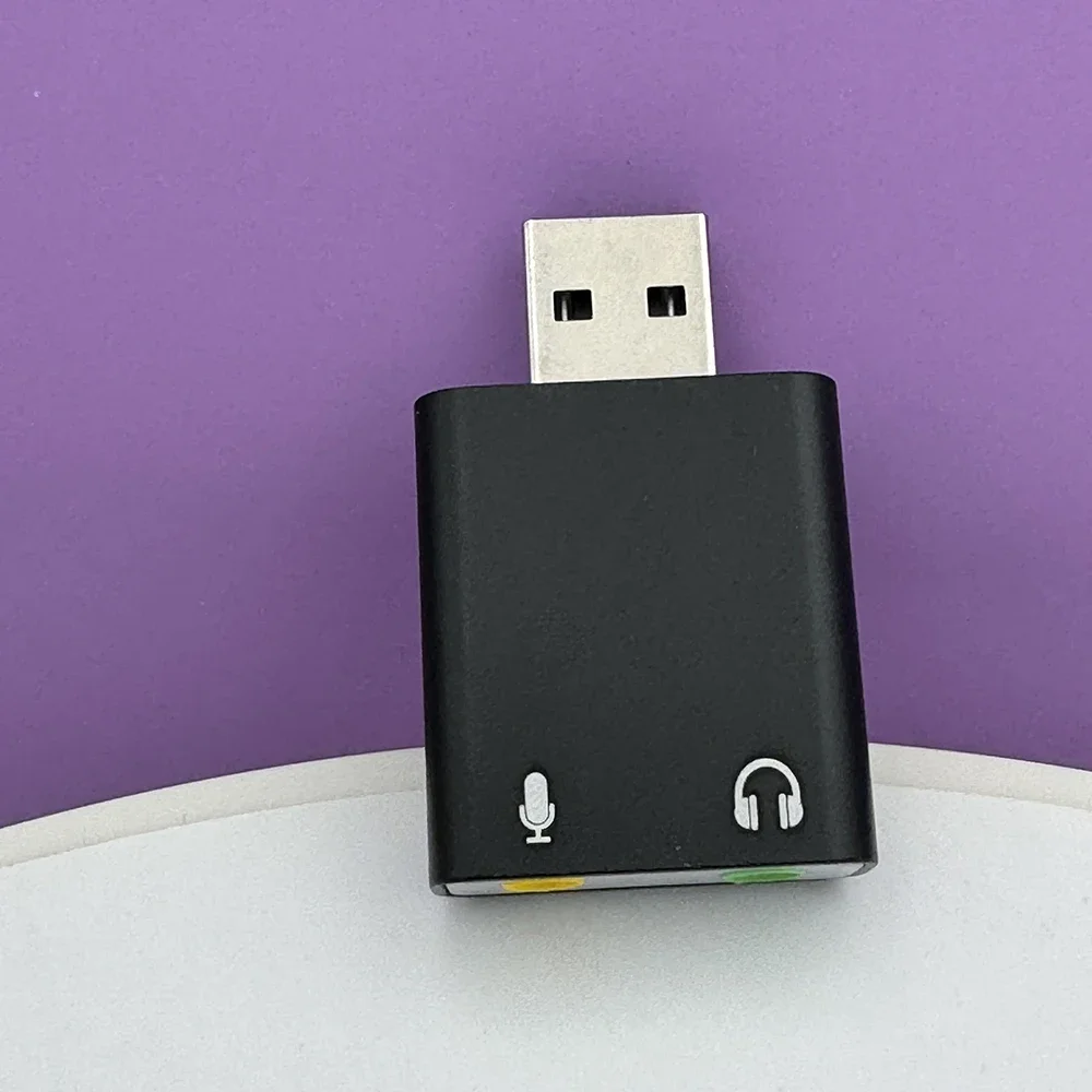 Placa de som interface de áudio usb adaptador de fone de ouvido placa de som para microfone alto-falante computador portátil placa de som externa