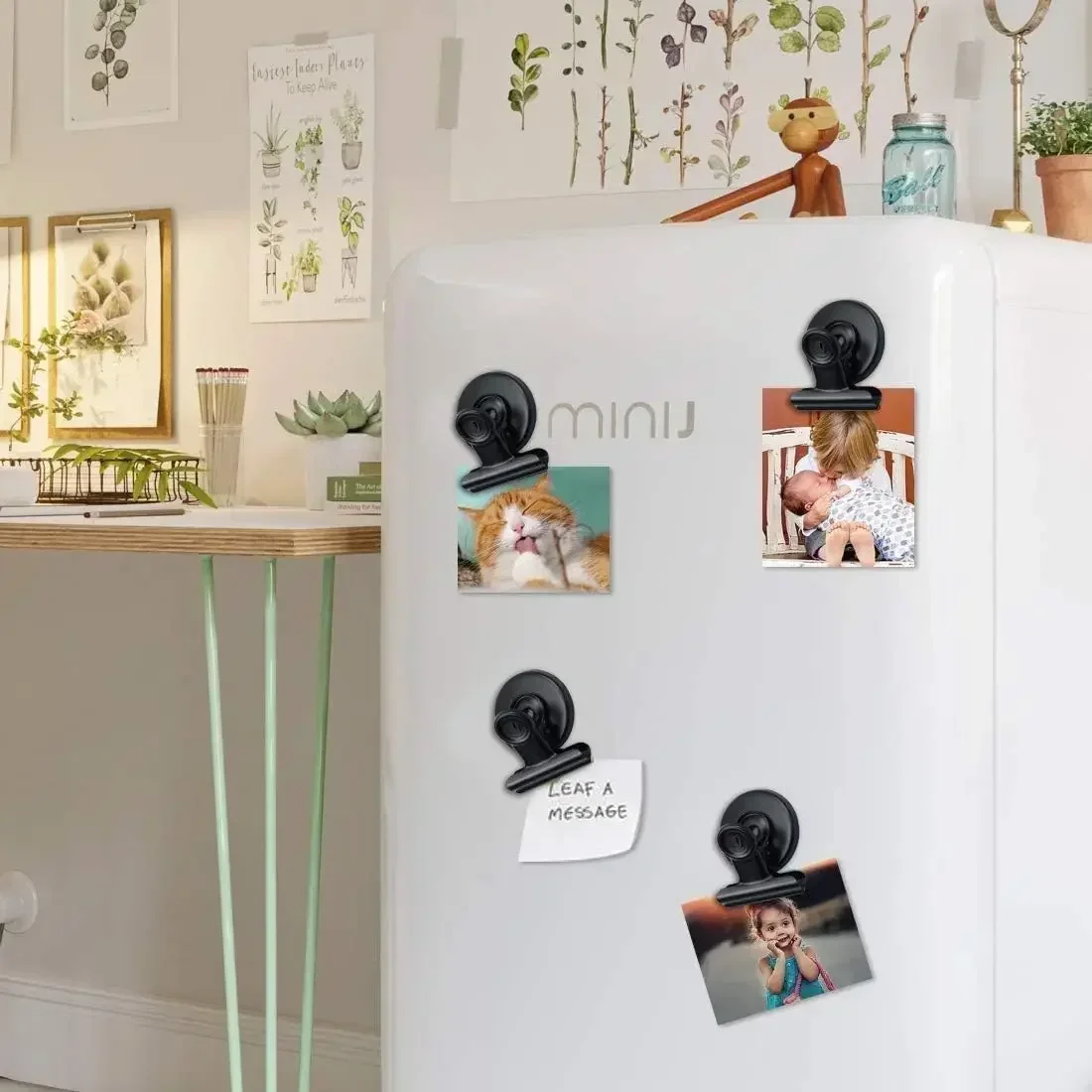 Imanes para nevera, Clips magnéticos de alta resistencia, sujetadores de papel para exhibición de lista detallada en el hogar, la oficina y la enseñanza, 6 uds.