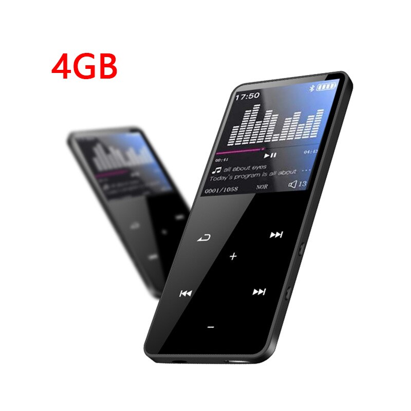 Electric MP4 Player With Bluetooth 4GB 8GB 16GB Music Player With Touch Key Fm Radio Video Play E-book Hifi Player MP4: 4GB
