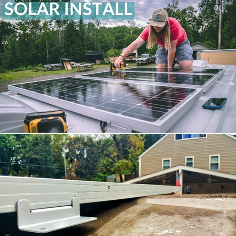 4 set för montering av z-fästen för solpaneler för husbilar, båtar, väggar och andra takinstallationer