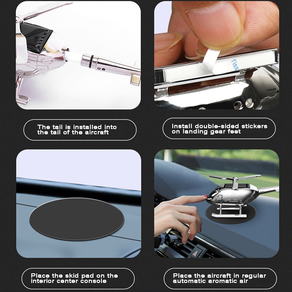 Vliegtuig ornament styling auto aromatherapie luchtverfrisser helikopter vliegtuig decoratie zonne-auto parfum geur auto
