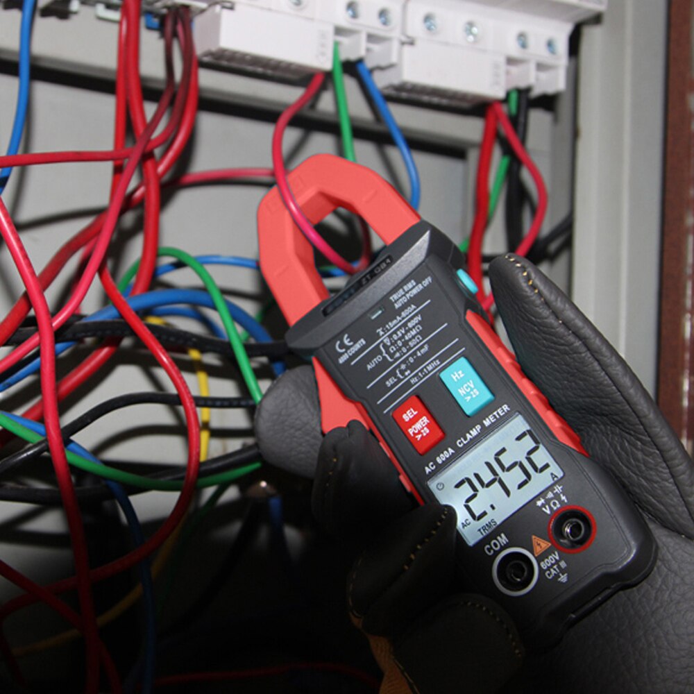 600a ström digital klämmätare automatisk ring smart tång amperemeter multimeter dc ac spänning temperatur ncv hz tester