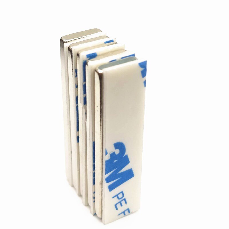 5 10 20 100 Stks/partij Magneet 40X10X2 Mm Sterke Vierkante Ndfeb Zeldzame Aarde Magneet 40*10*2 Neodymium Blok Magneten Met 3M Lijm 40Mm