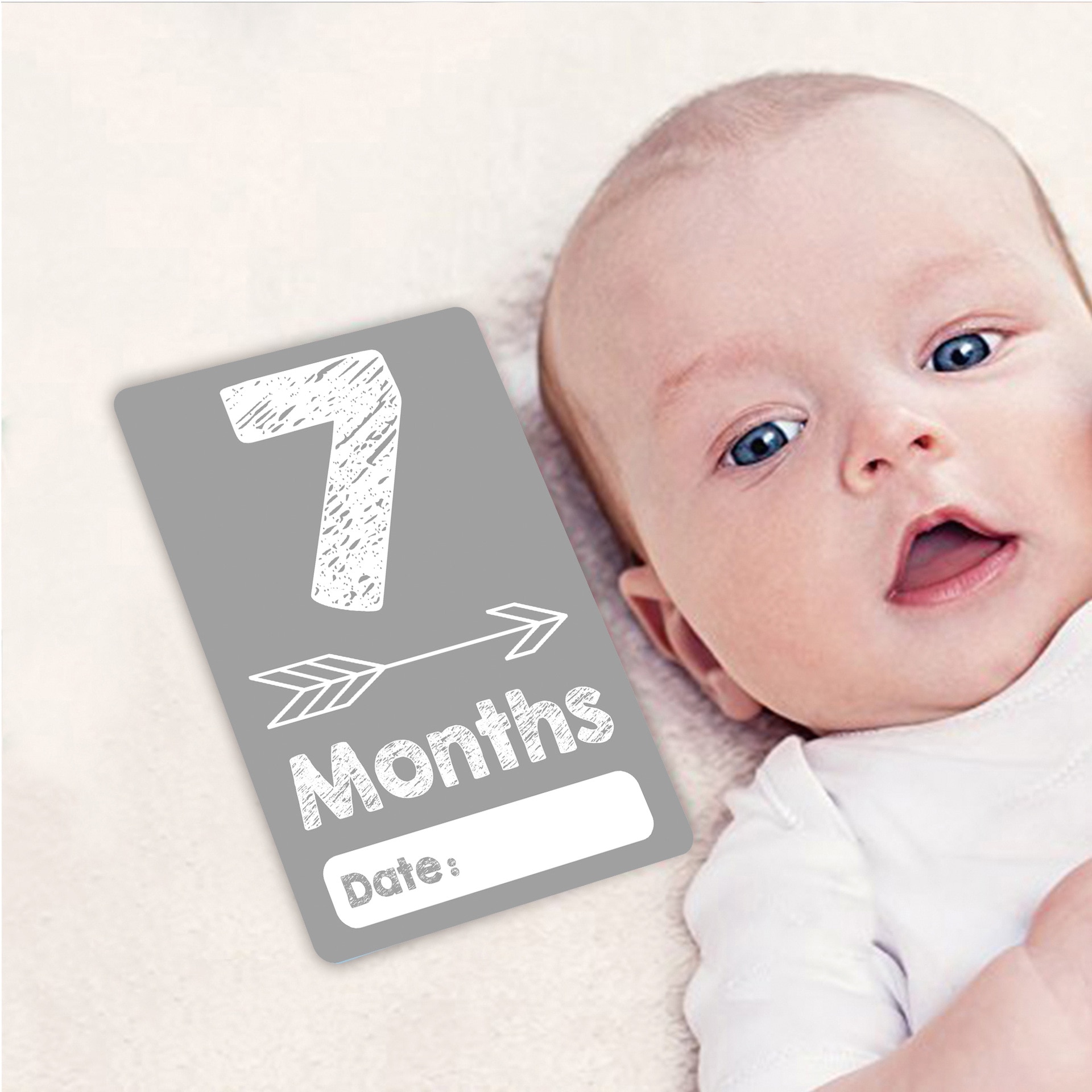 12 ark milepæl fotodeling kort sæt baby alder kort - baby foto kort - nyfødt foto baby mindesmærke