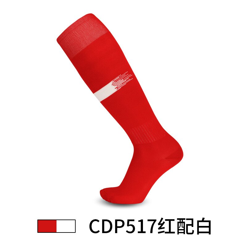 Stijl Voetbal Sokken Mannen Lange Outdoor Ademend Mesh Fietsen Sok Mannen Schokabsorptie Voetbal Sokken Anti Slip: red and white