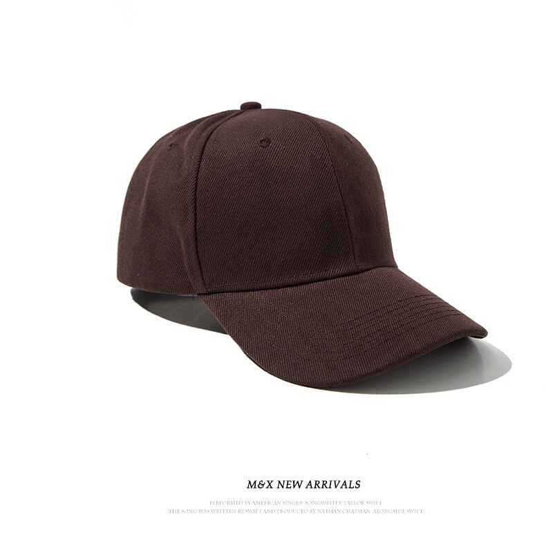 Women Men Hat Curved Sun Visor Light Board Solid Color Baseball Cap Men Cap Outdoor Sun Hat Adjustable Sports Caps in Summer: Brown