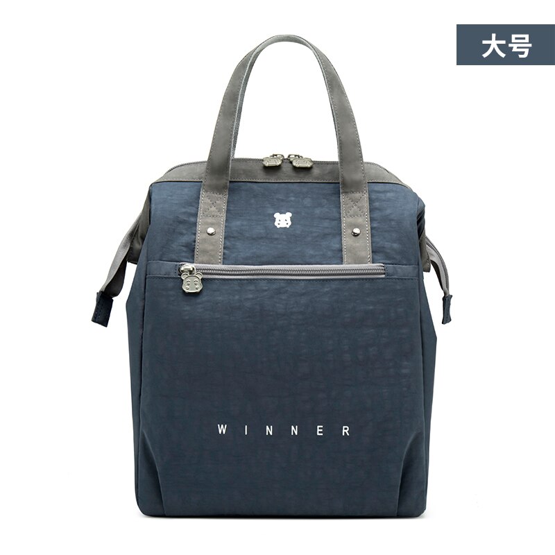 Winner Thermal Insulated Lunch Box Tote Cooler Bag Bento Pouch Lunch Container School Food Storage Bags: L-Retro blue