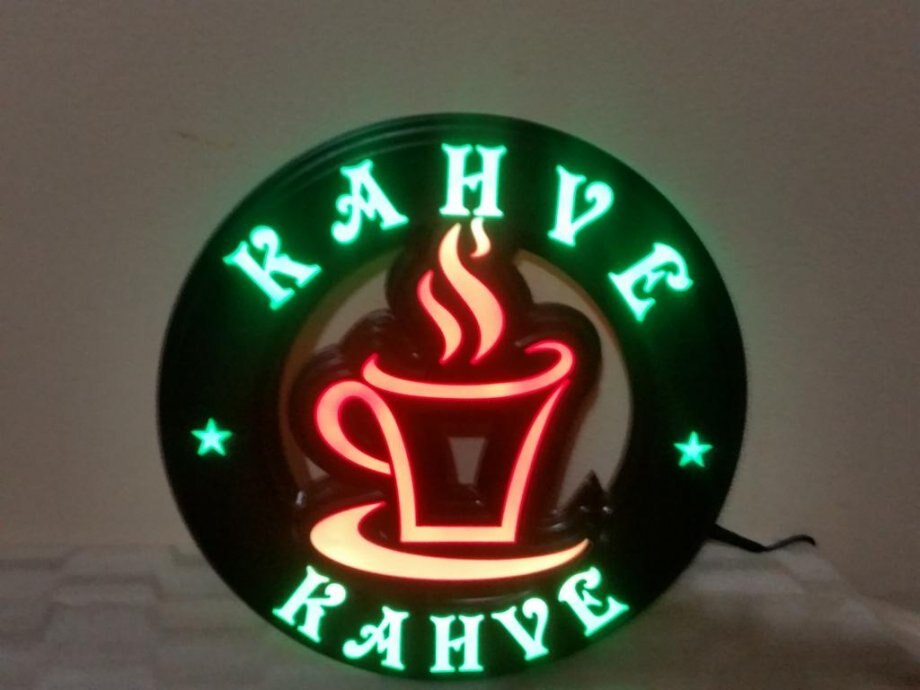Led Signage COFFEE "OPERATED 16 COLOR" 38 X38cm