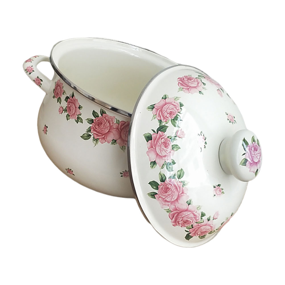 Practical Stew Pot Kitchen Stockpot Enamel Cooking Pot Thickened Stock Pot