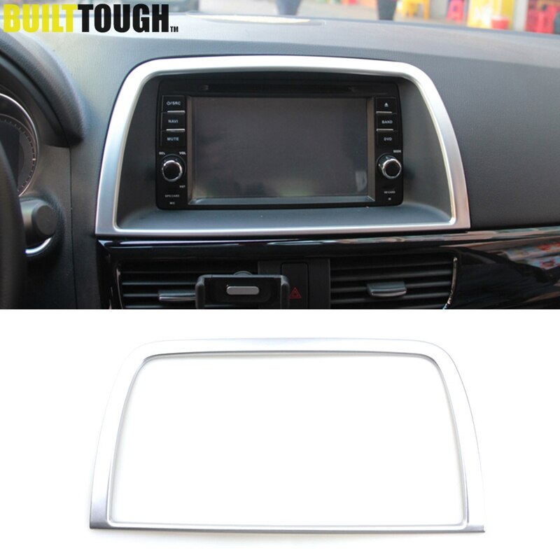 For Mazda Cx-5 Cx5 Ke Chrome Interior Dashboard Center Control Navi Screen Cover Trim Frame Decoration