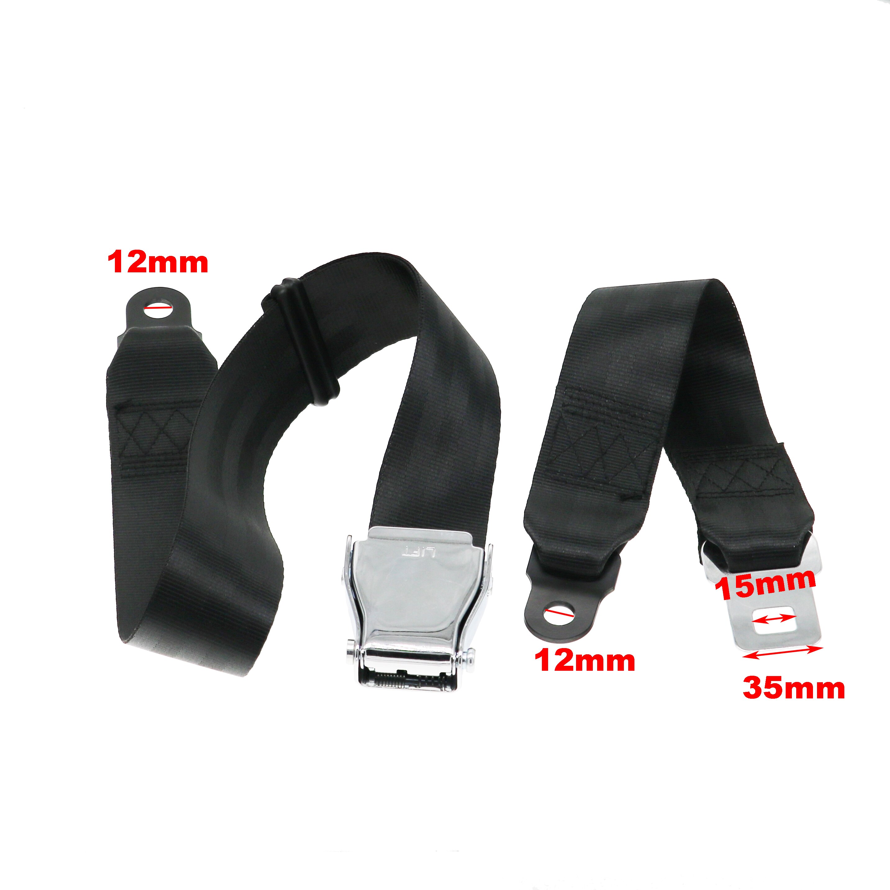 MotoLovee cinturón de seguridad de avión clásico superior hebilla de 2 puntos cinturón de seguridad del coche accesorios de coche para el accesorio del cinturón de seguridad del coche