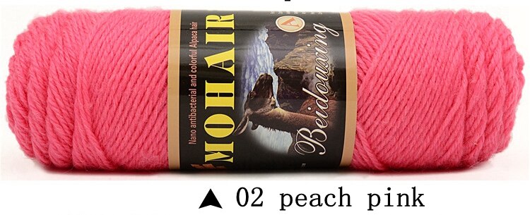 100g / ball mohair ull heklegarn for håndstrikking myk genser lue skjerf kashmirtråd laine a tricoter visan: 02