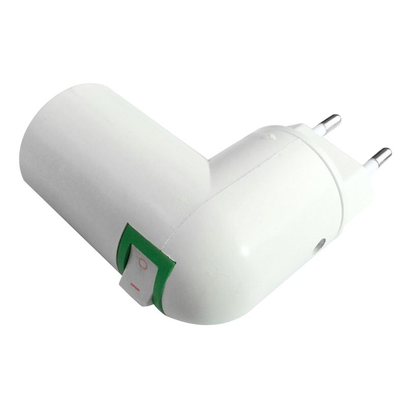 Eu Plug Pp Naar E27 Base Socket Converter Splitter Lamp Houder Met Aan/Uit Schakelaar Socket Adapter Schroef Converter kan Worden Gedraaid