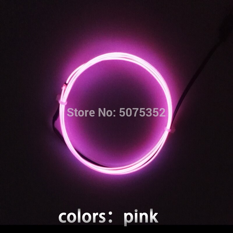 GZYUCHAO EL 1.3mm Flexibele EL Draad Touw Waterdichte EL Buis Neon Led Licht Kabel DIY Materiaal Voor House Party decoratieve: Pink