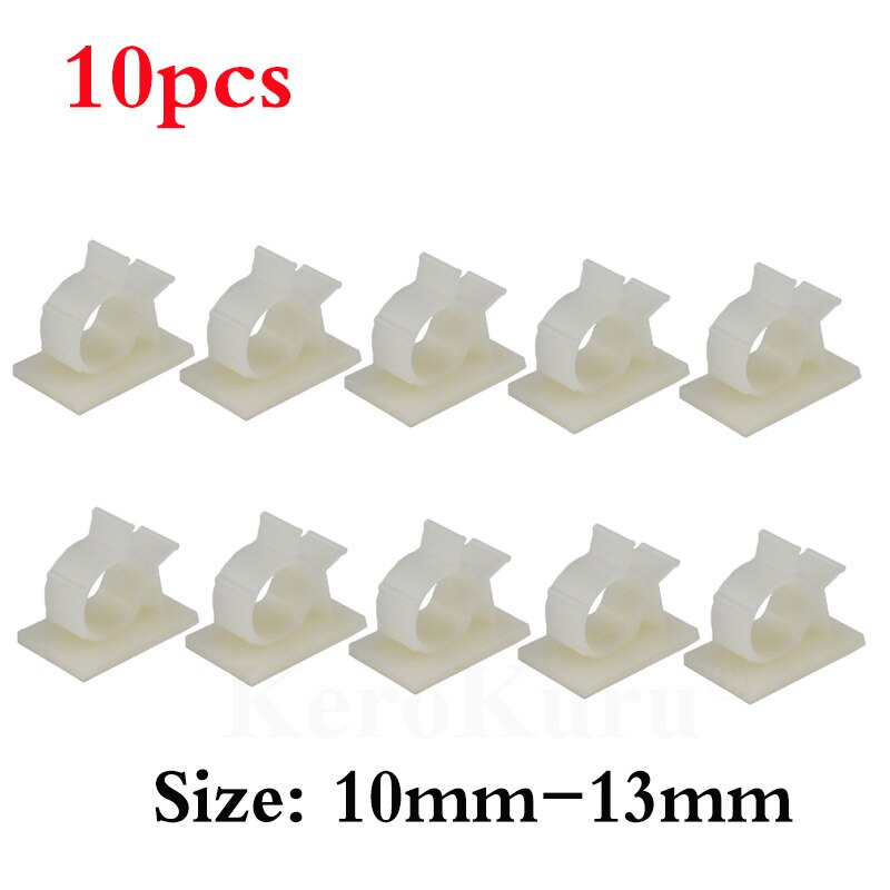 10pcs Cable Organizer Self Adhesive Cable Clips Table Cable Management Adjustable Cord Holder For Car PC TV Charging Wire Winder: Yellow