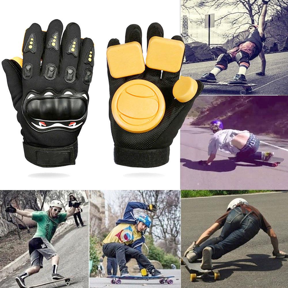 Skateboard Gloves Armguard Protector Thicker Longboard Skateboard Gloves Slider Downhill Freeride Skateboard Brake Gloves Foam