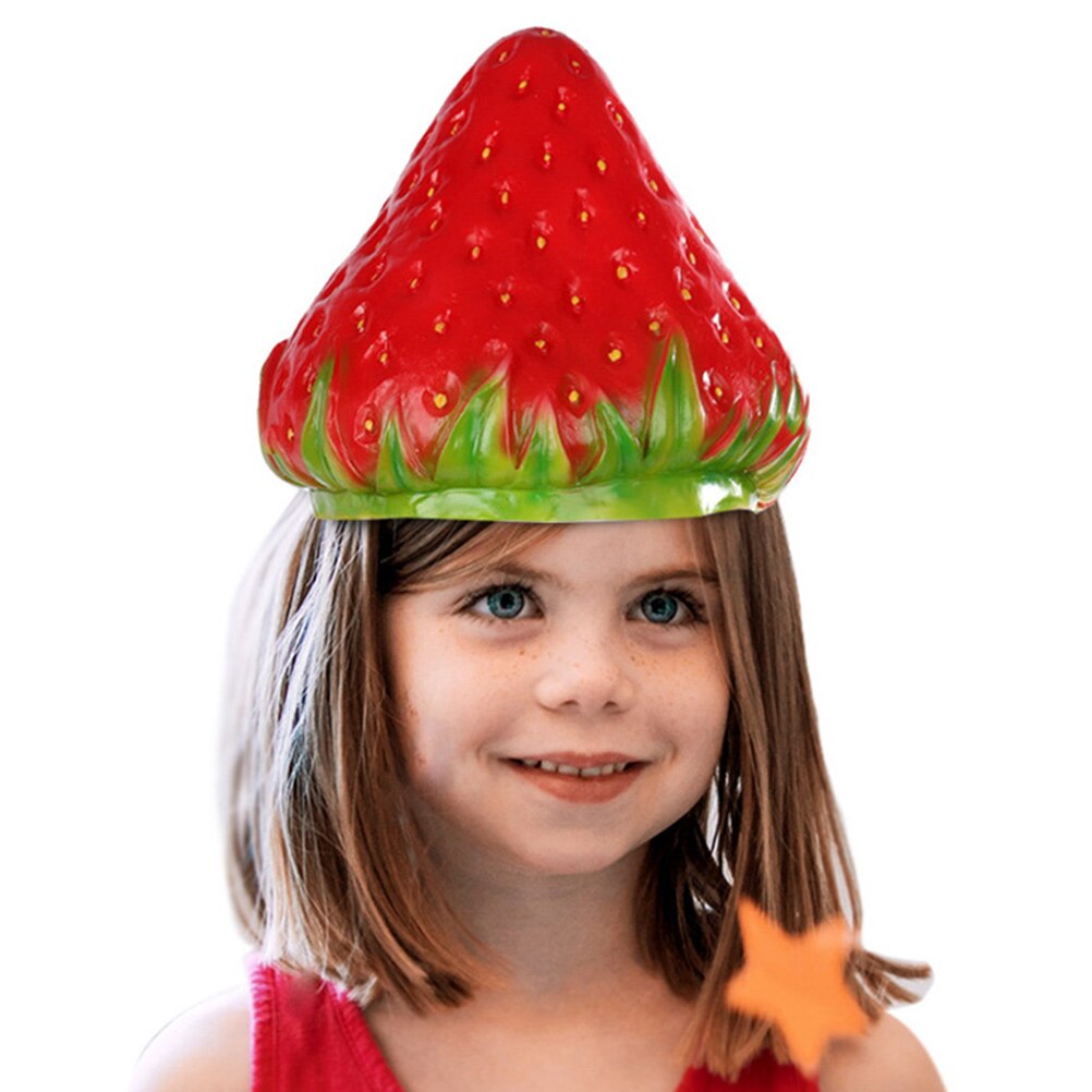 Drôle fraise chapeau nouveauté carnaval fête habiller Cosplay Costume chapeau fraise casquette Performance chapeau pour enfants fête d'anniversaire