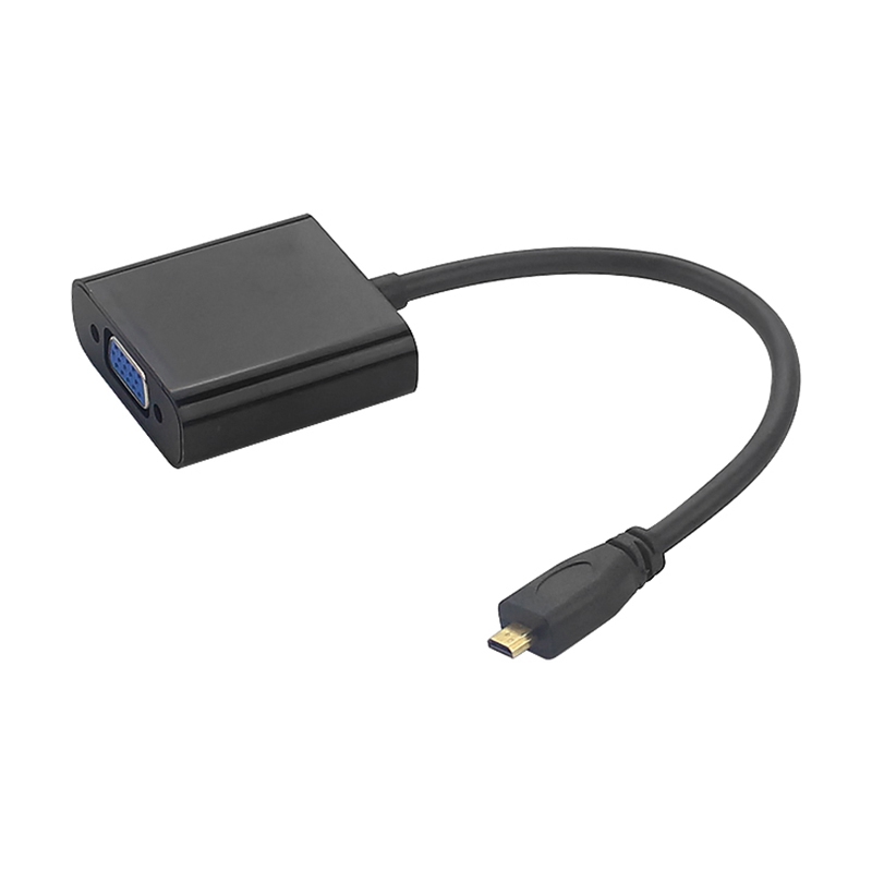 Micro-HDMI to VGA Adapter Cable 1080P Video Converter with Audio Jack USB Power Cable for Camera Raspberry Pi 4