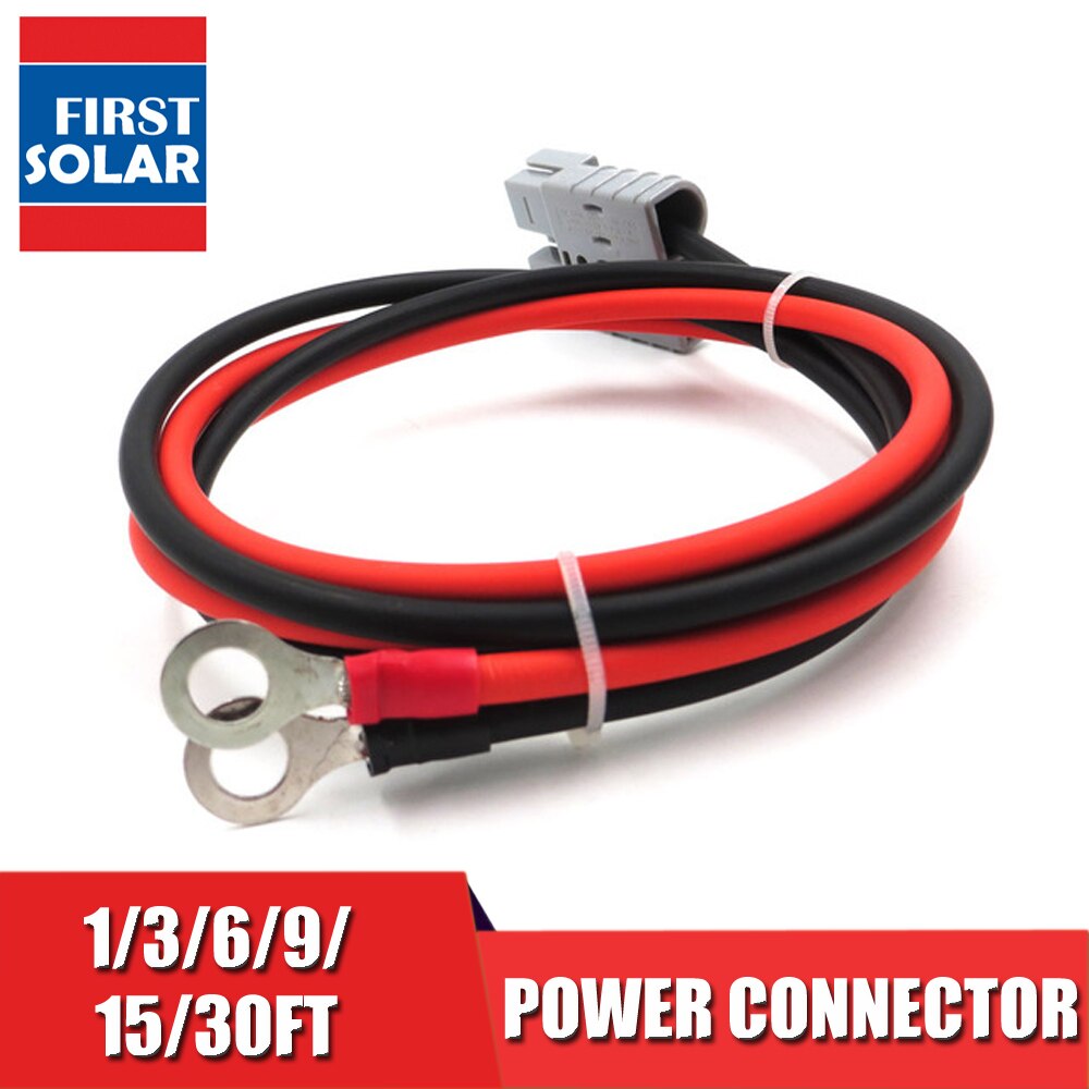 SH50 Plug 50A 600 V Verlengen kabel 0.3 m 1 m 2 m 3 m 5 m 10 m solar kabel 2.5mm2 met M8 terminal ring Batterij lug bout tab