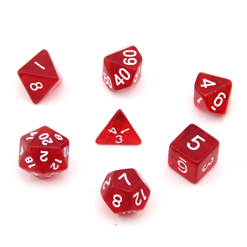 7PCS/SET Polyhedral Digital Dice Mixed D4 D6 D8 D10 D12 D20 DND Dice for RPG Role Playing Board Games