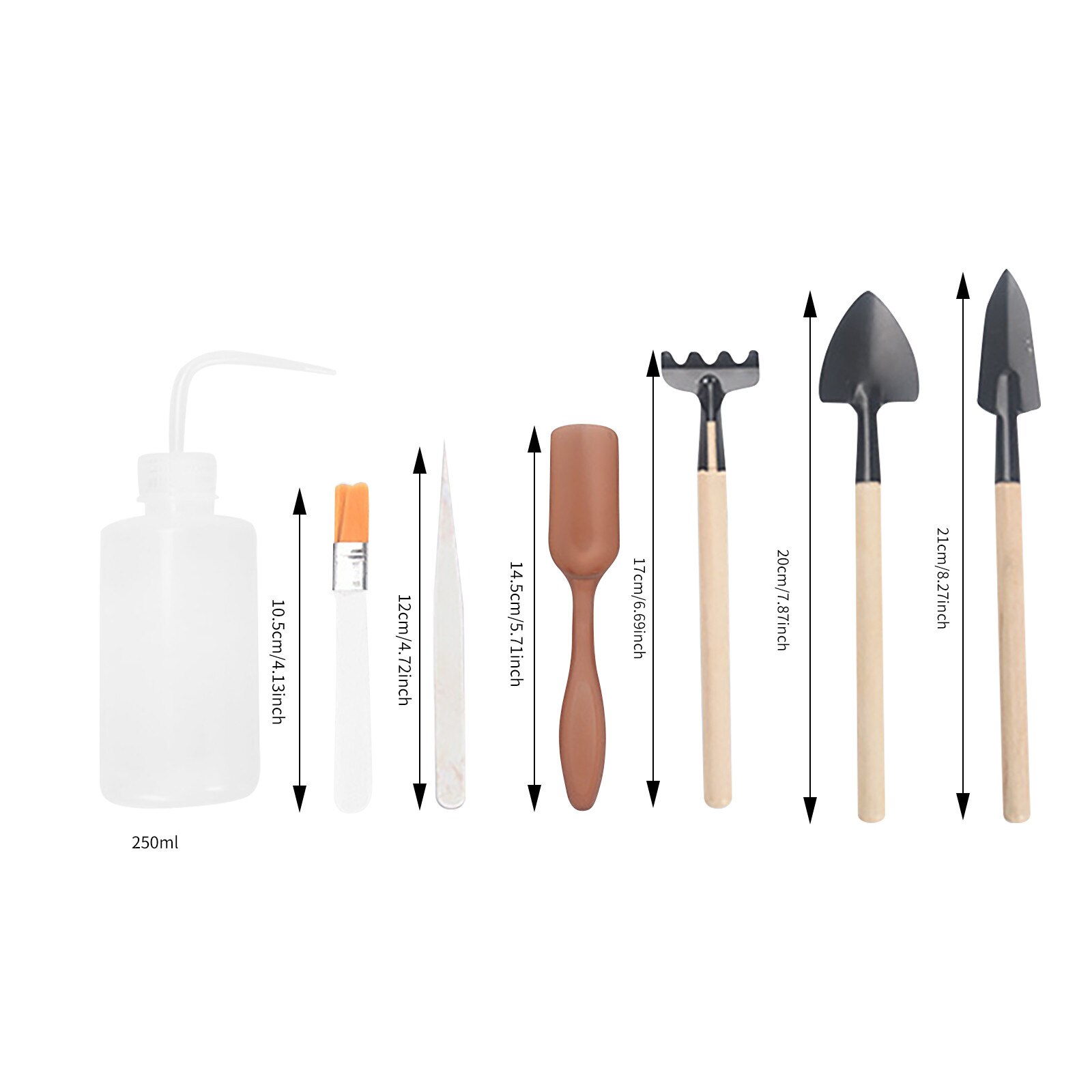 Planter Kit Gardening Succulent Planting Tools 7-piece Garden Shovel Fork Rake Multifunctional Indoor Gardening Plant Care