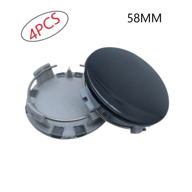 4 * Car Wheel Center Cap 58MM For Tesla MODEL X S 3 Car Wheel Center Hub Cap Auto Rim Covers: black