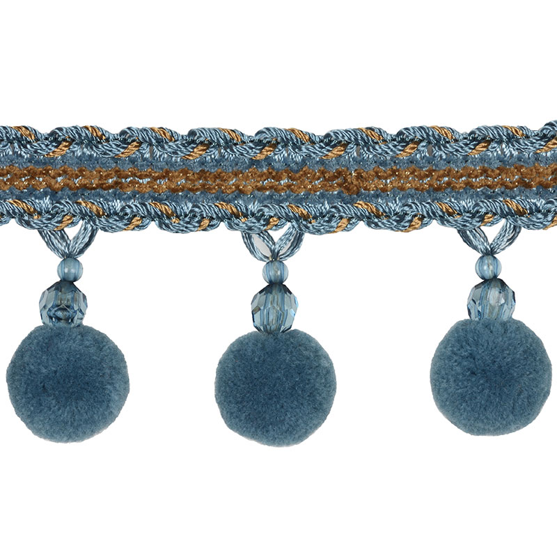 1M Vorhang Quaste Pom Pom Kugeln Trimmen Bommel trimmen Kristall Randbereich DIY NäHenne Band Material Hause Dekorative Zubehör