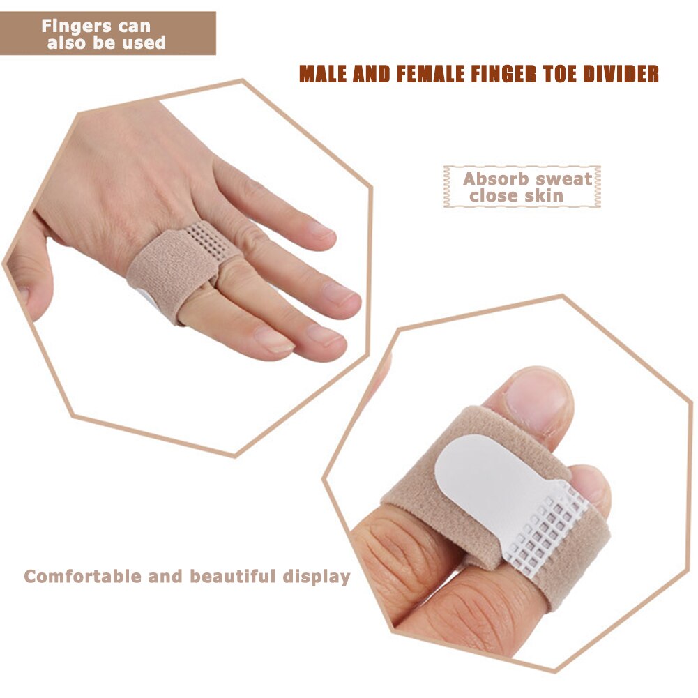 1Pc Teen Finger Separator Bandage Stof Hallux Valgus Voetverzorging Corrector Wraps Voet Hallux Valgus Correctie Stof Wraps Doek