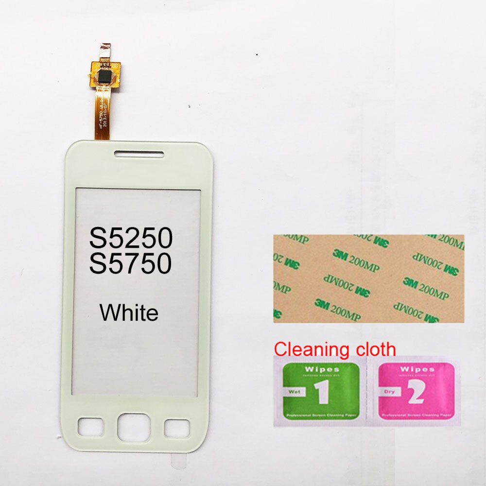 3.2'' For Samsung Galaxy Wave 525 S5250 S5750 S5750E Touch Screen Digitizer Touch Panel Front Glass Lens Sensor: White No Tools