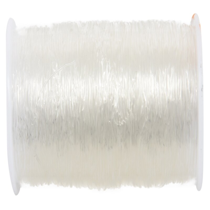 1 Roll Nylon Elastische Draad Voor Sieraden Maken Wit 0.8Mm