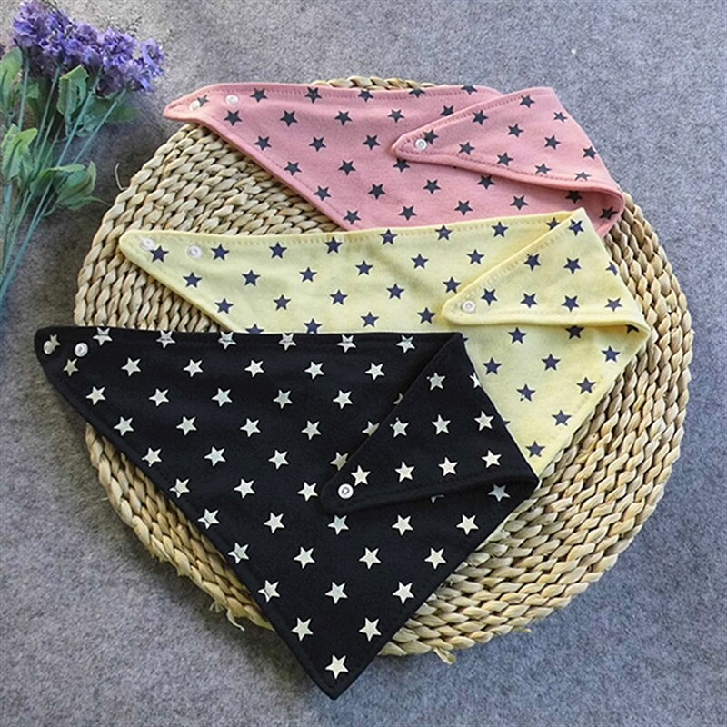 Baby Bibs Cartoon Saliva Towel Baby Care Stars Printing Children Triangle Fashoin Bib Child Cleaning Products
