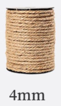 Natural Jute Hemp Rope Natural Jute String Twine Craft Rope for DIY Wrapping Gardening Parcel Packing and DIY Craft: 4mmX35meters