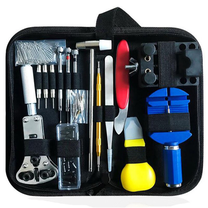 16/147 Pcs Horloge Reparatie Tool Kit Horloge Link Pin Remover Case Opener Lente Bar Remover Horlogemaker Reparatie Watchtool kit