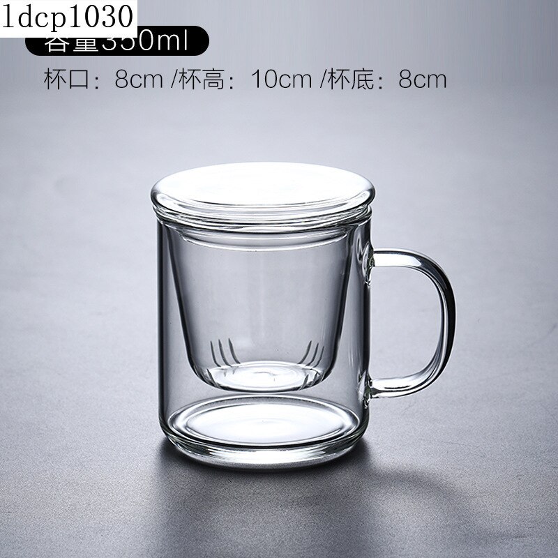 Glass Chinese Style Tea Mug With Lid Filter Coffee Cups Tea Set Mugs Beer Drink Office Mug Transparent Drinkware Glass Cups