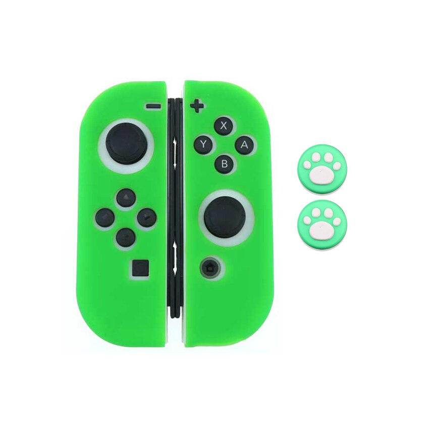 YuXi della Gomma di Silicone Copertura Della Cassa Della Pelle Per Nintend Interruttore Lite NS Gioia Con JoyCon Controller Con Thumb Stick Grip Joystick cap: F-F