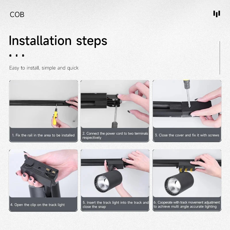 Led Track Light 30W Set Spotlight 220V Rail Lighting Indoor for Home Living Room Clothing Store Bedroom Ceiling Lights Fixture