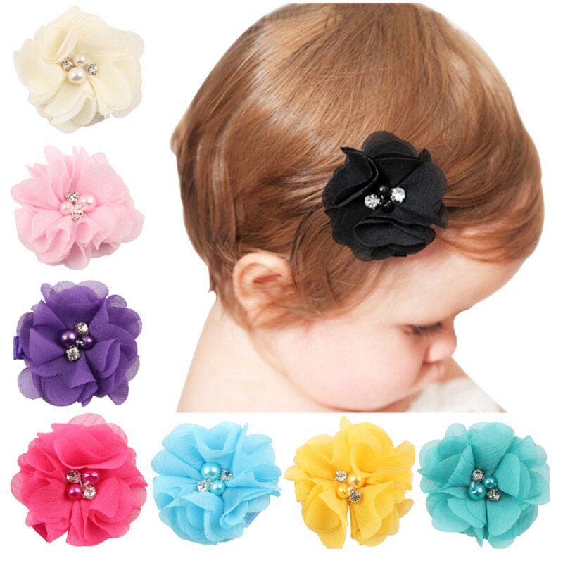 10 Pcs Baby Girl Hair Clips Accessories for Toddler Kids Children Girls Hair Bands Solid Flower Barrettes Clipper Pins