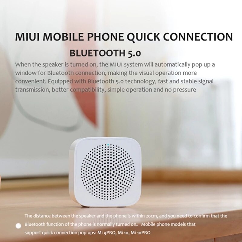 Xiaomi AI Bluetooth Speaker Mini Wireless HD Portable Speaker Column Mic Hands free Call AI Bluetooth 5.0 Sound Box