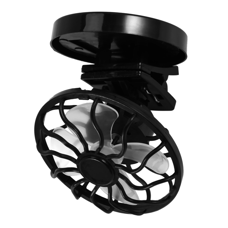 Clip-On Solar Cell Fan Sun Power Energy Panel Cooling