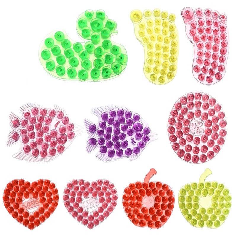 1/3/5Pcs Sterke Dubbelzijdige Vacuüm Sucker Magic Plastic Sucker Leuke Badkamer Items Zuig Standhouder bad Speelgoed Willekeurige Kleur
