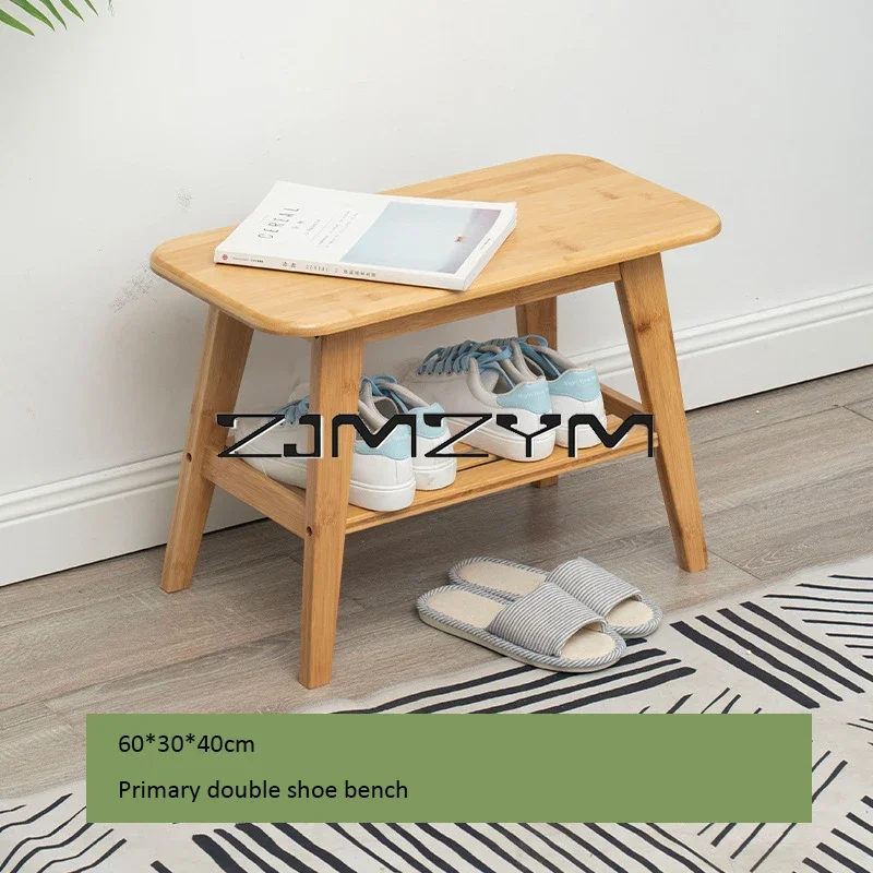 Tabouret de chaussure de porte de maison en bois, tabouret long nordique, chaussure de porte intégrée, meuble de salon T1: vert militaire