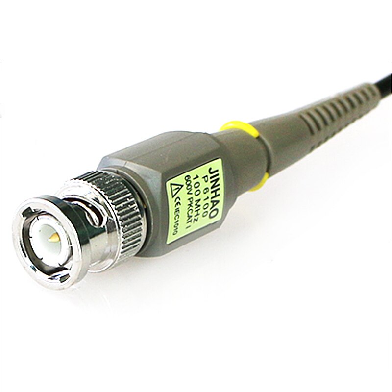 1pcs P6100 high frequency oscilloscope meter pen probe probe 100MHZ probe 100 trillion probe grounding wire