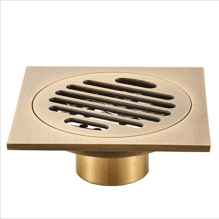 Antiek Messing Gesneden Flower Art Badkamer Accessoire Afvoerputje Afval Grate100mm * 100Mm: 1