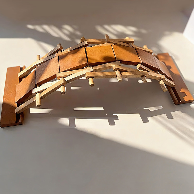 Wooden DIY Arch Bridge LuBan Brain Teasers Engineer Construction Building Toys for Kids Boys Girls Educational