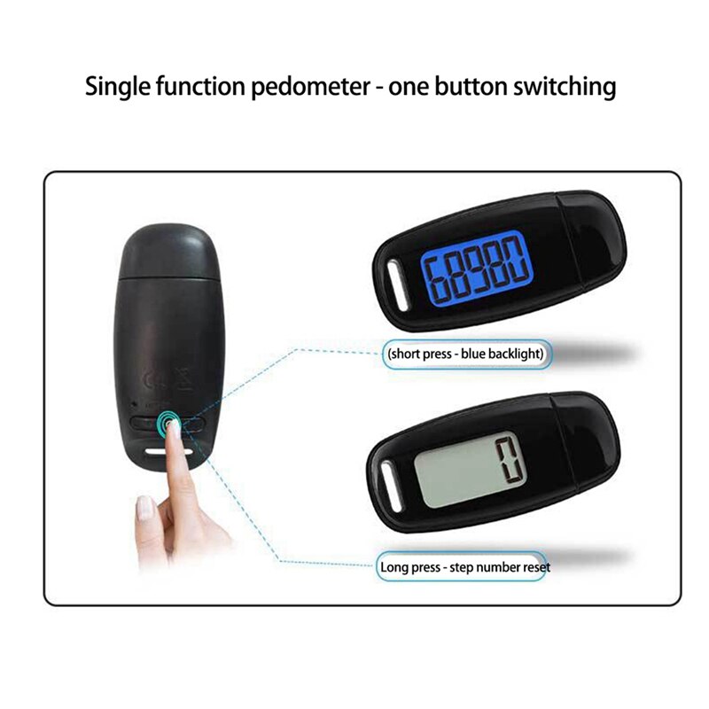 Simple Step Counter,Walking 3D Pedometer with Rechargeable Battery, Accurate Calorie Counter
