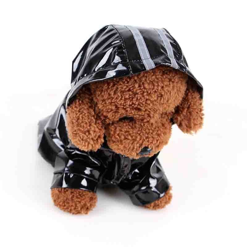 pet rain gear pu reflective lovely raincoat with suitable for labrador samoyed pug cats and dogs universal