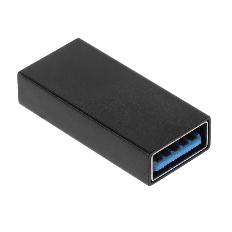 Usb 3.0 -liitin naaras-naarassovitin kullattu supernopea usb 3.0 -liitin jatkeliitäntämuunnin: Musta