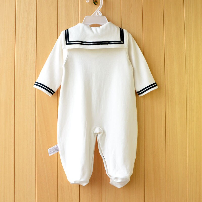 Spirng Autumn baby romper long sleeve baby boy newborn clothing cartoon toddler clothes navy style lovely baby pijama