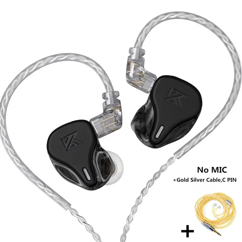 Kz  dq6 3dd dynamische driver in-ear oortelefoon hifi muziek sport headset met 2- pins kabel kz edx zsn pro zsx dqs zvx zexpro: Roze