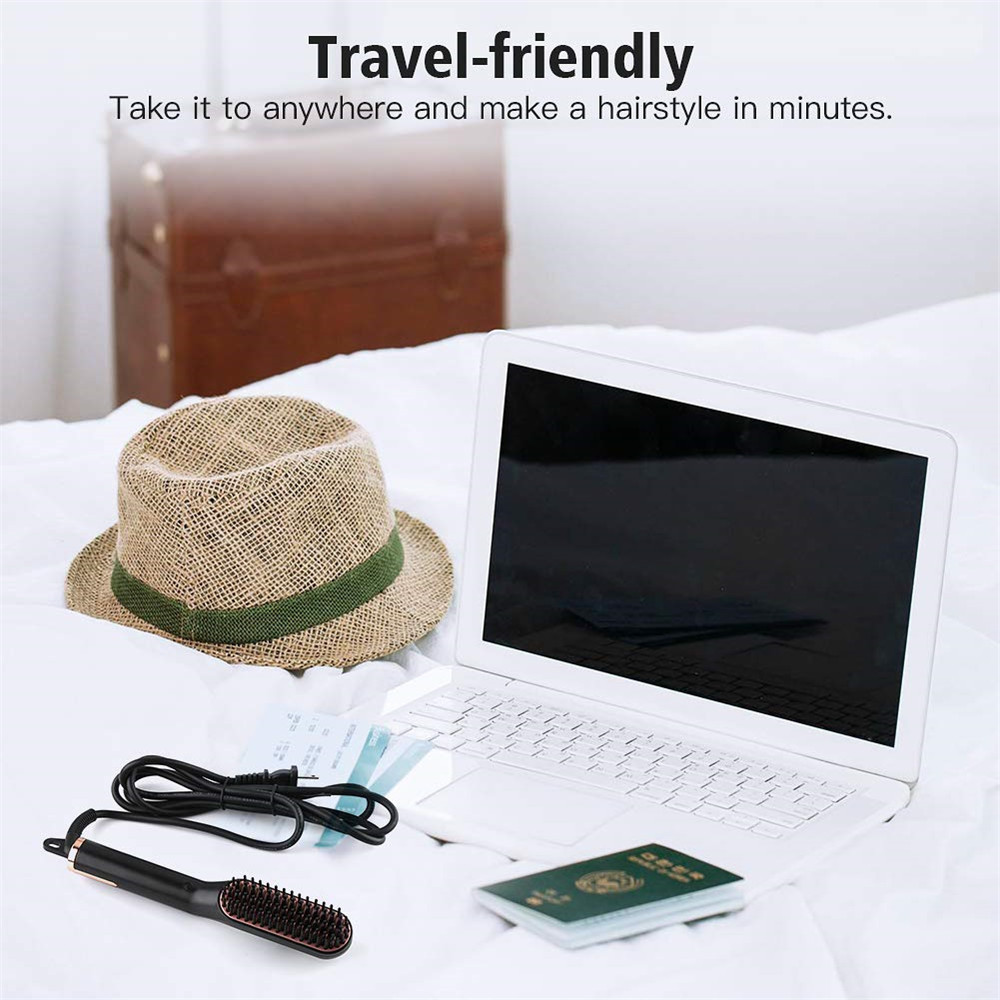 Schnellheizender bartglätter, 3 -in- 1 elektrischer haarglätter, glättungskamm, bürstenstyler für männer, Styling-Werkzeug